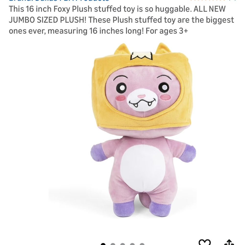 Lanky Box Foxy 16 inch plush